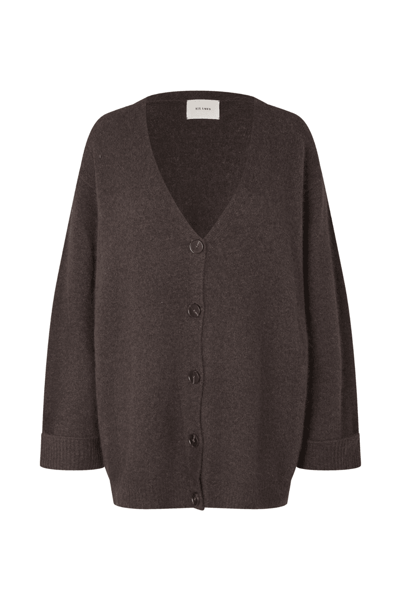 LINA CARDIGAN RACOON Espresso Brown