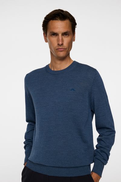Hovedbilde KEANE MERINO CREW NECK Vintage Indigo Melange