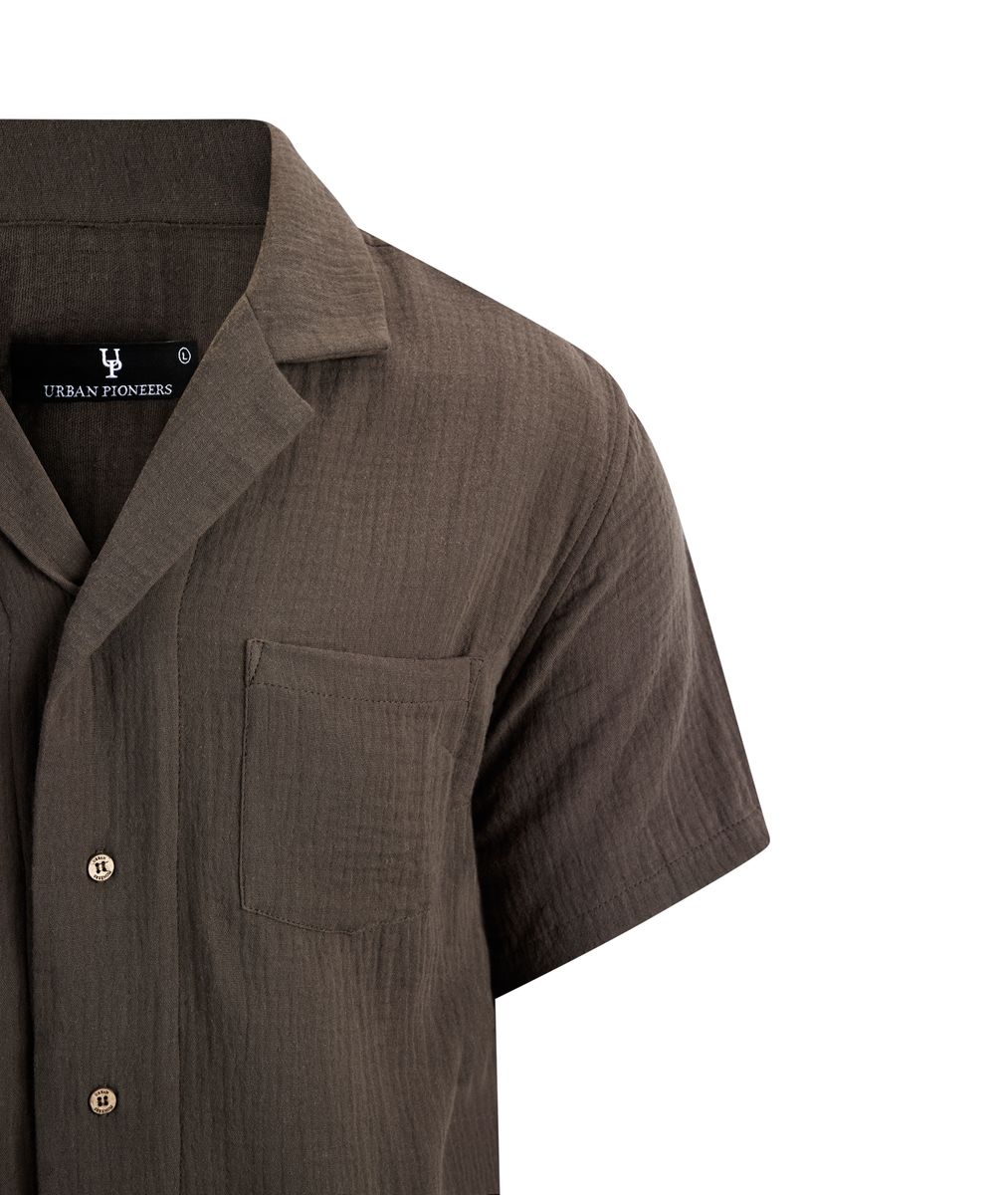 GIORGIO KORTERMET SKJORTE Brun