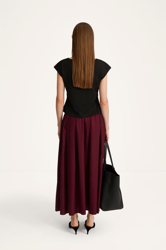JORINA MAXI SKIRT Bordeaux
