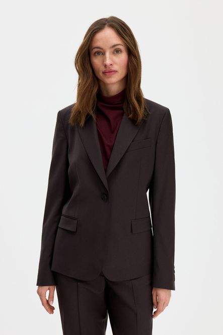 Hovedbilde SASHA COOL WOOL BLAZER Dark Chocolate