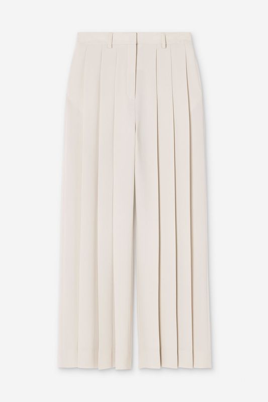FULLY PLEATED TROUSERS Ivory