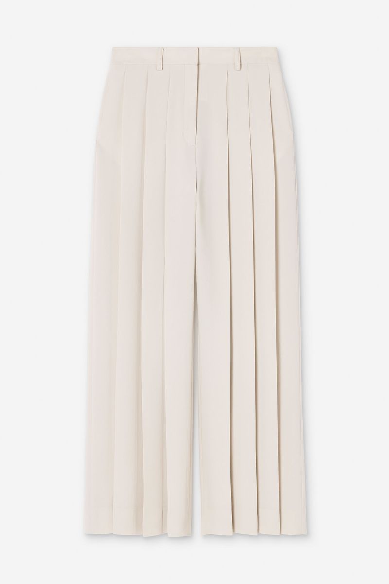 FULLY PLEATED TROUSERS Ivory