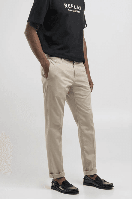 Hovedbilde BENNI REGULAR FIT CHINOS Oatmeal Beige