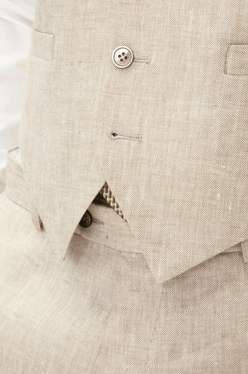 CARLO DRESSVEST I LIN Beige