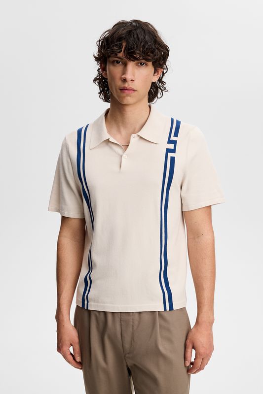 RYLAN STRIPE KNIT GOLF POLO