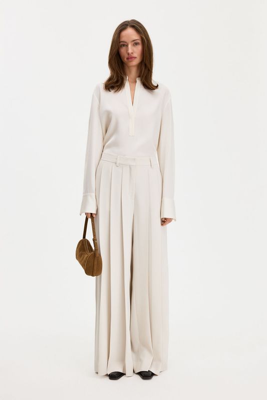 FULLY PLEATED TROUSERS Ivory