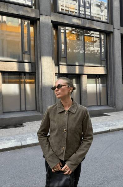 Hovedbilde ALLY SEMSKET SKINNJAKKE Oliven