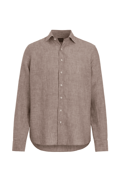 Hovedbilde REGULAR CUT AWAY LINSKJORTE Brun