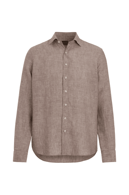 Hovedbilde REGULAR CUT AWAY LINSKJORTE Brun