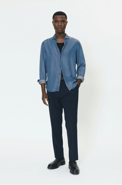 Hovedbilde MARC SHORT DENIMSKJORTE Medium Blå 