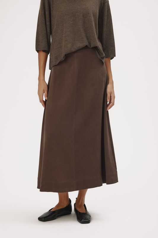 HENRIETTA SKIRT Espresso Brown