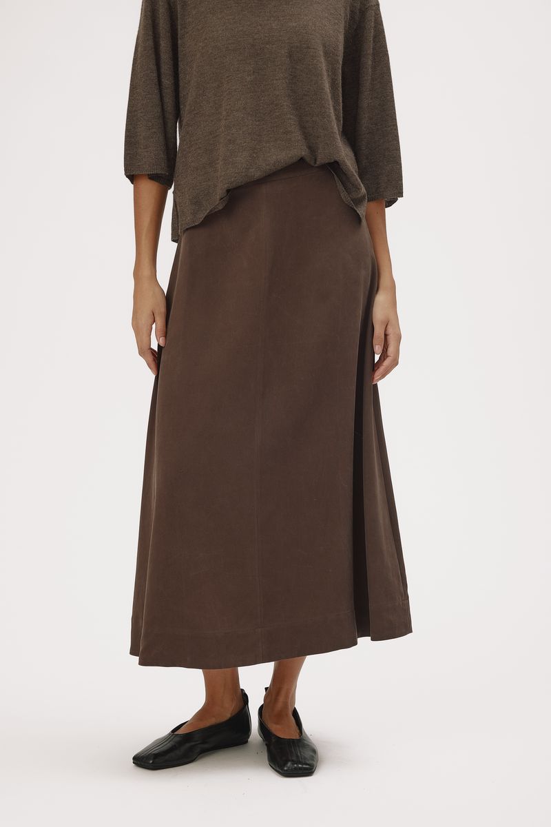 HENRIETTA SKIRT Espresso Brown
