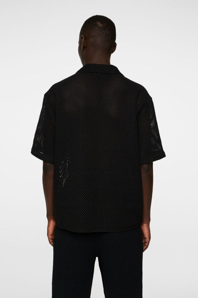 ELLIS CROCHET SHIRT Black