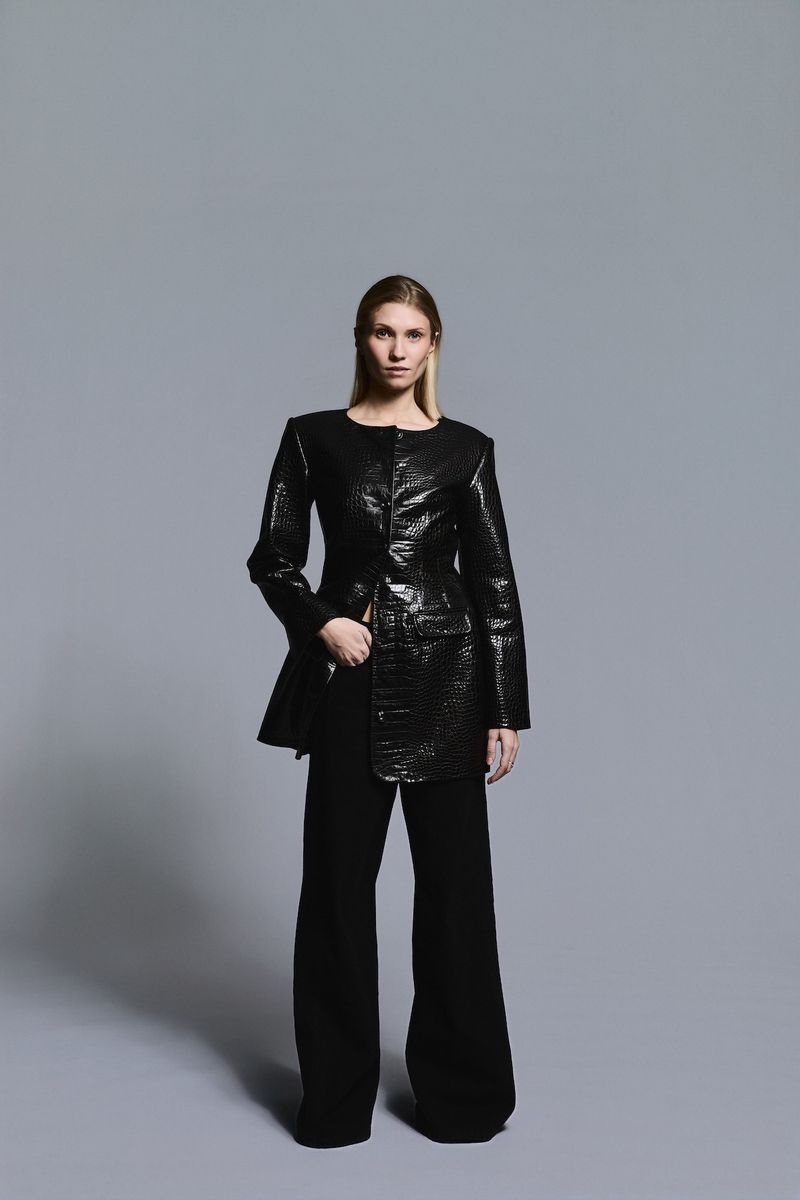 BLAIR BLAZER Black Croc