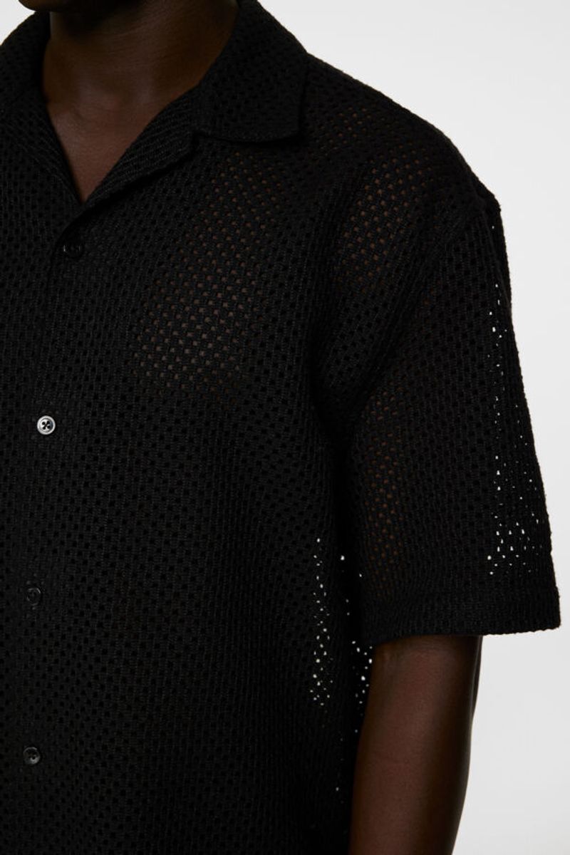 ELLIS CROCHET SHIRT Black