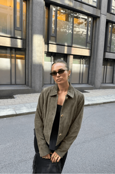 Hovedbilde ALLY SEMSKET SKINNJAKKE Oliven