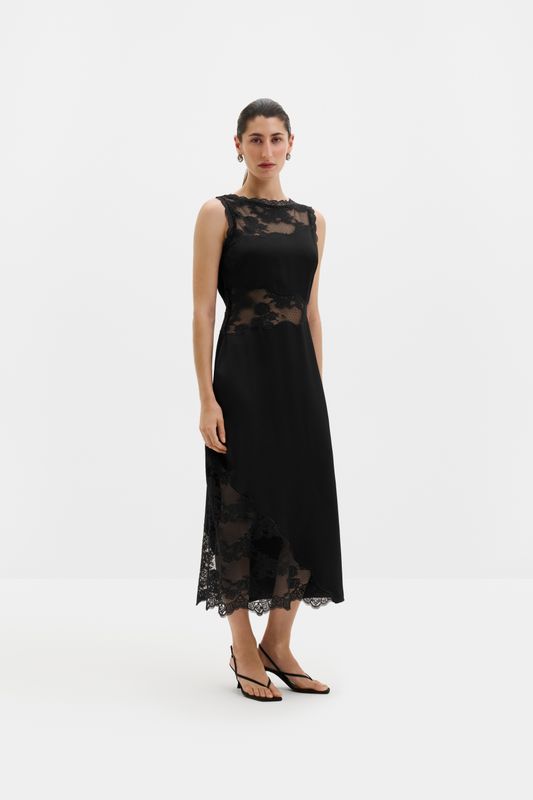 DESIRE MIDI DRESS Black