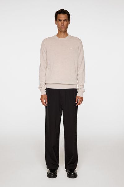 Hovedbilde KEANE MERINO CREW NECK Moonbeam Melange