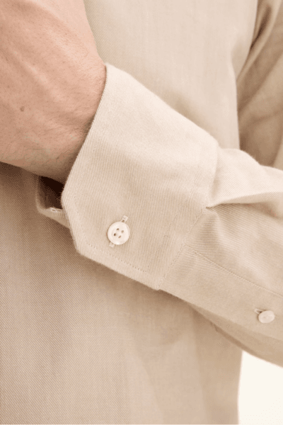 Hovedbilde REG FIT CUT AWAY BRUSHED FLANNEL Light Beige