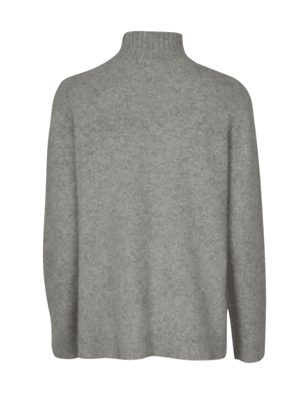 JADE HØYHALSET GENSER Grey Melange