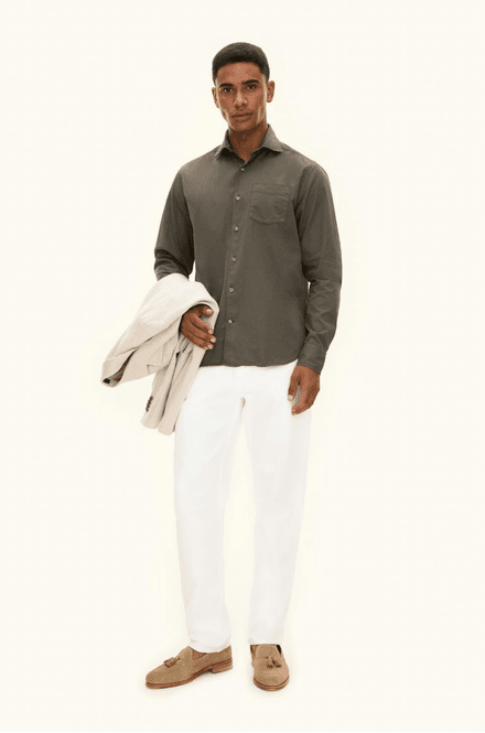 Hovedbilde REGULAR FIT TWILLSKJORTE Tree Green
