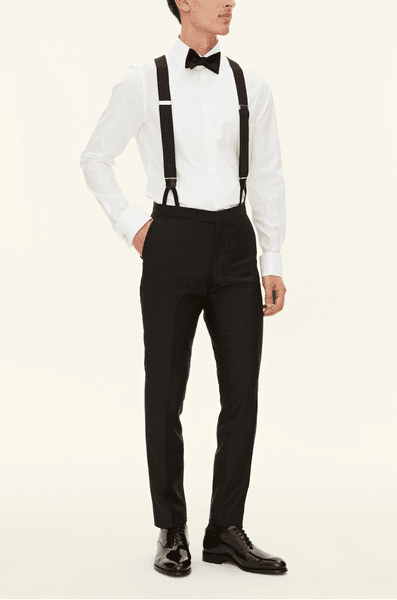 Hovedbilde SLIM FIT CUT AWAY TUXEDO PLEATED POPLIN SHIRT