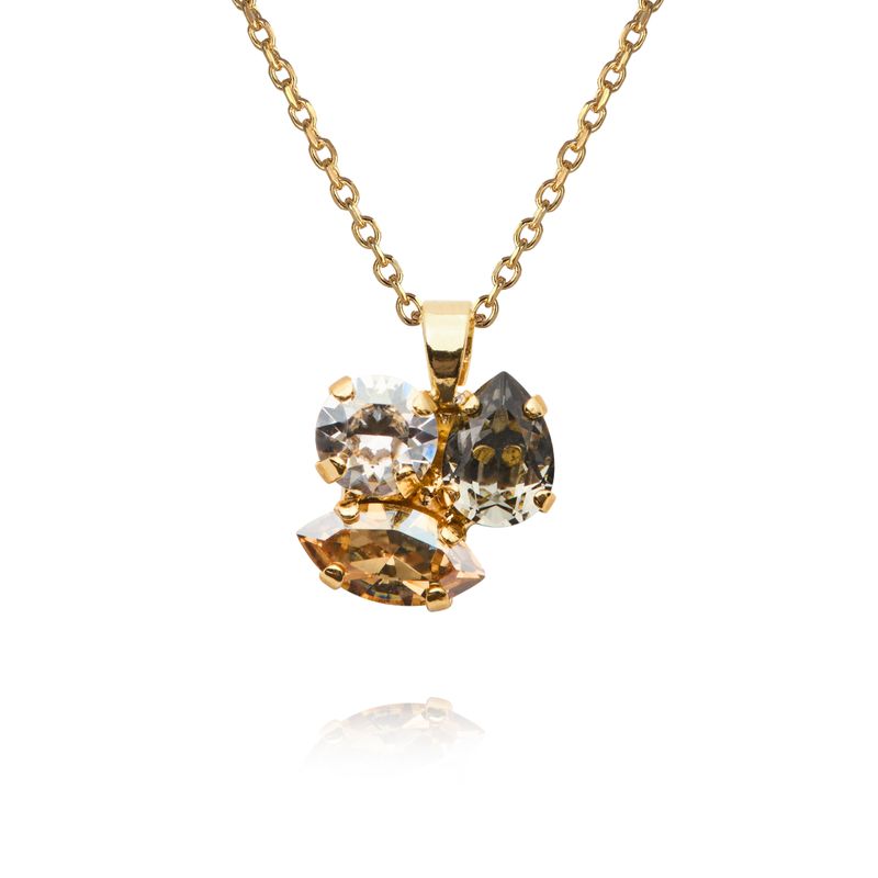 ANA NECKLACE Black Golden Combo