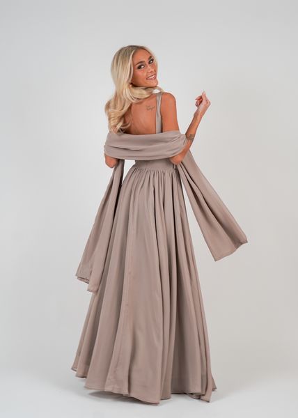 Hovedbilde ALISA MAXIKJOLE Lys Brun