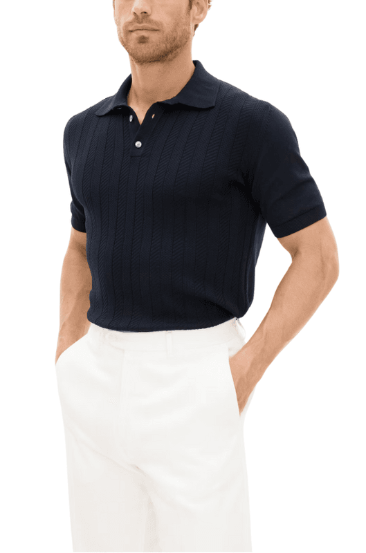BARTO STRIPE POLOSHIRT Night Blue