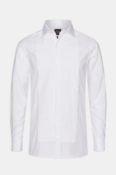 Hovedbilde SLIM FIT CUT AWAY TUXEDO PLEATED POPLIN SHIRT