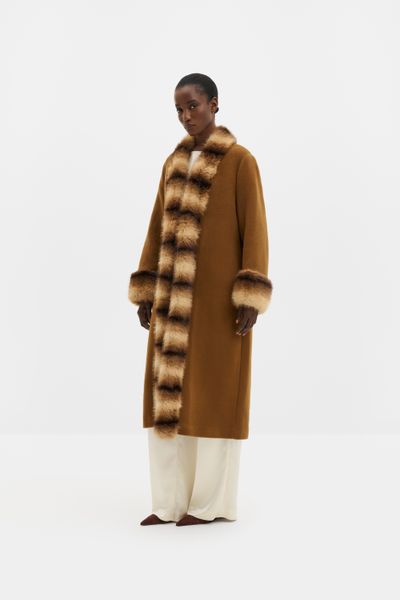 Hovedbilde ANOUK YVE FAUX FUR WOOL COAT Camel
