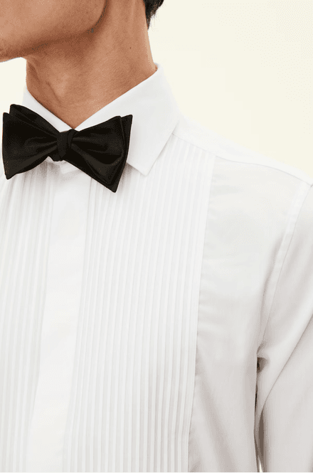 Hovedbilde SLIM FIT CUT AWAY TUXEDO PLEATED POPLIN SHIRT