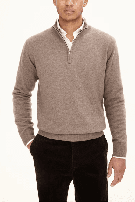 Hovedbilde PATTON HALF ZIP Walnut Beige