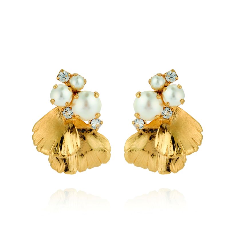 LUMI PEARL EARRINGSGOLD